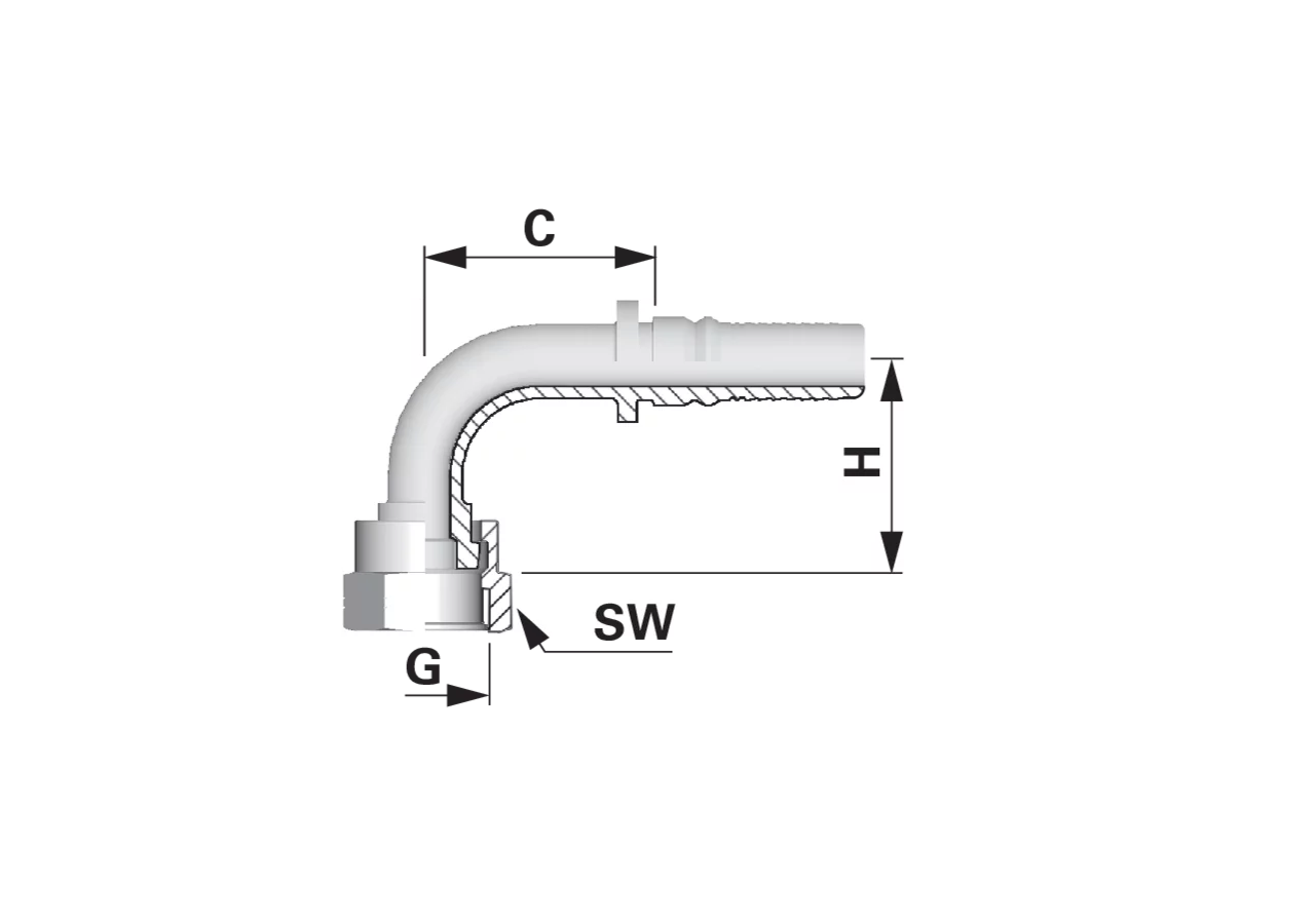 Dichtkegel ORFS90 IL-EVO DN16 1 3/16-12 Interlock EVO Alfagomma