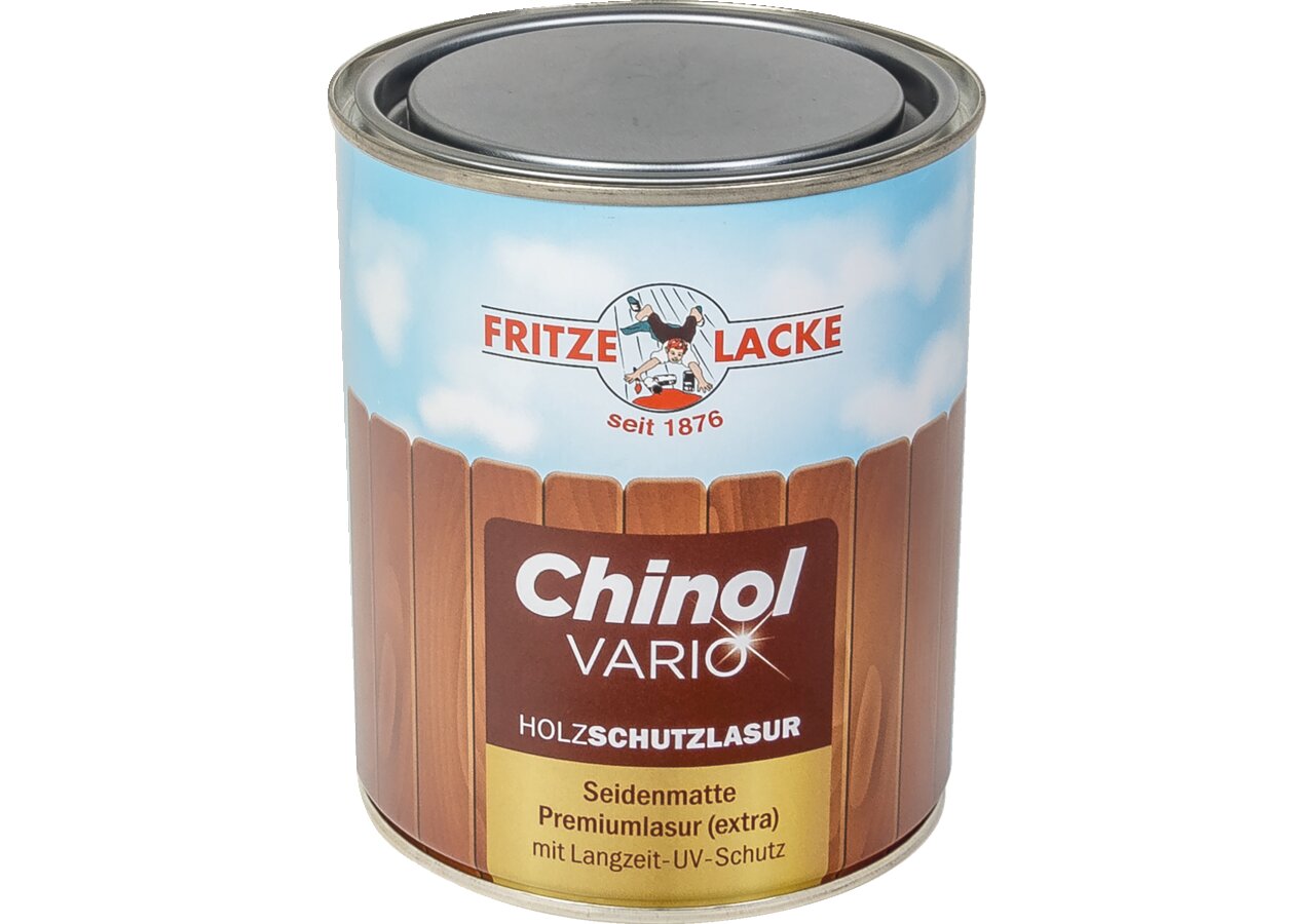 Fritze Lacke Holzschutzlasur Chinol-Vario Eiche 101 0,75 Liter Seidenmatt Fritze Lacke