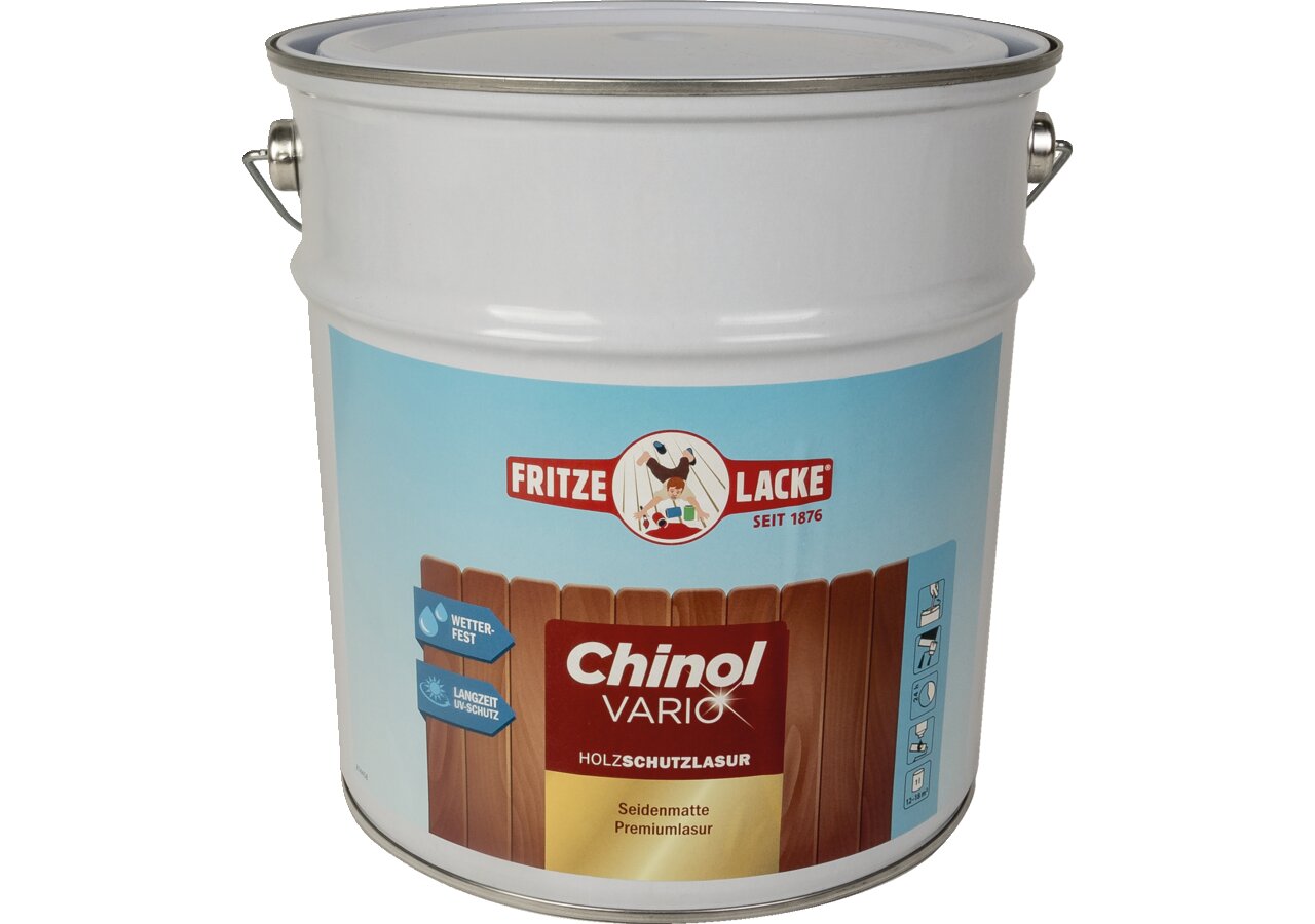 Fritze Lacke Holzschutzlasur Chinol-Vario Palisander 107 5 Liter Seidenmatt Fritze Lacke