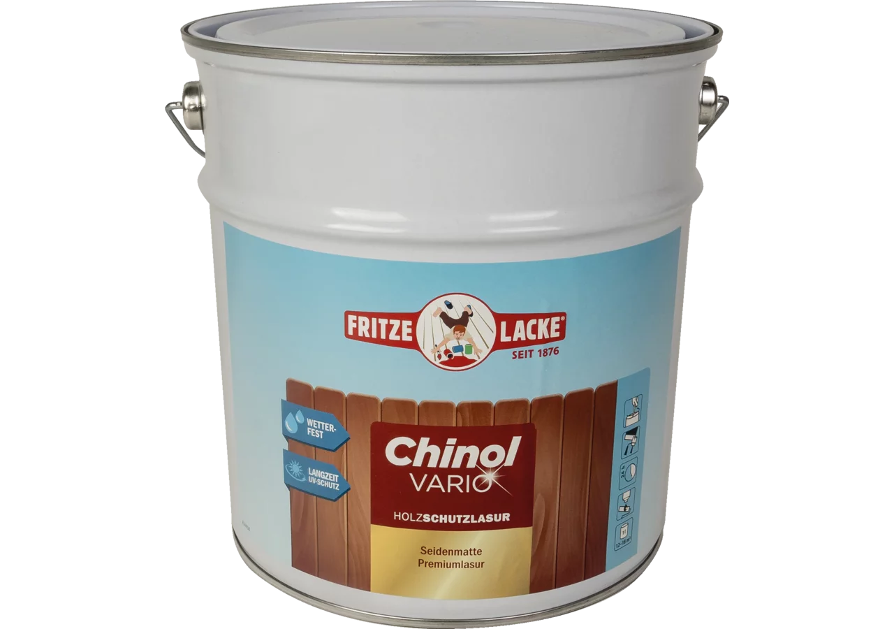 Fritze Lacke Holzschutzlasur Chinol-Vario Palisander 107 5 Liter Seidenmatt Fritze Lacke