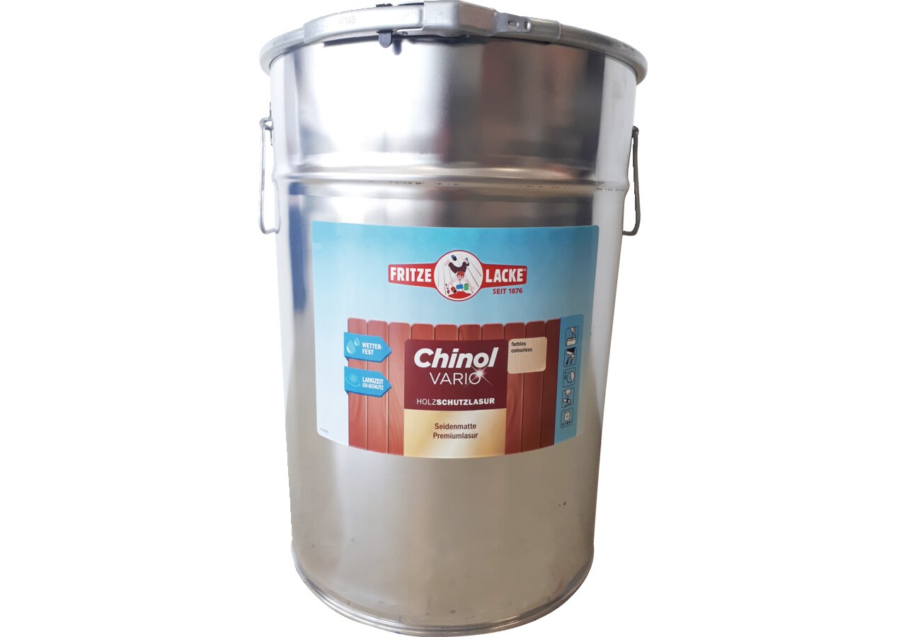 Fritze Lacke Holzschutzlasur Chinol-Vario Palisander 107 20 Liter Seidenmatt Fritze Lacke