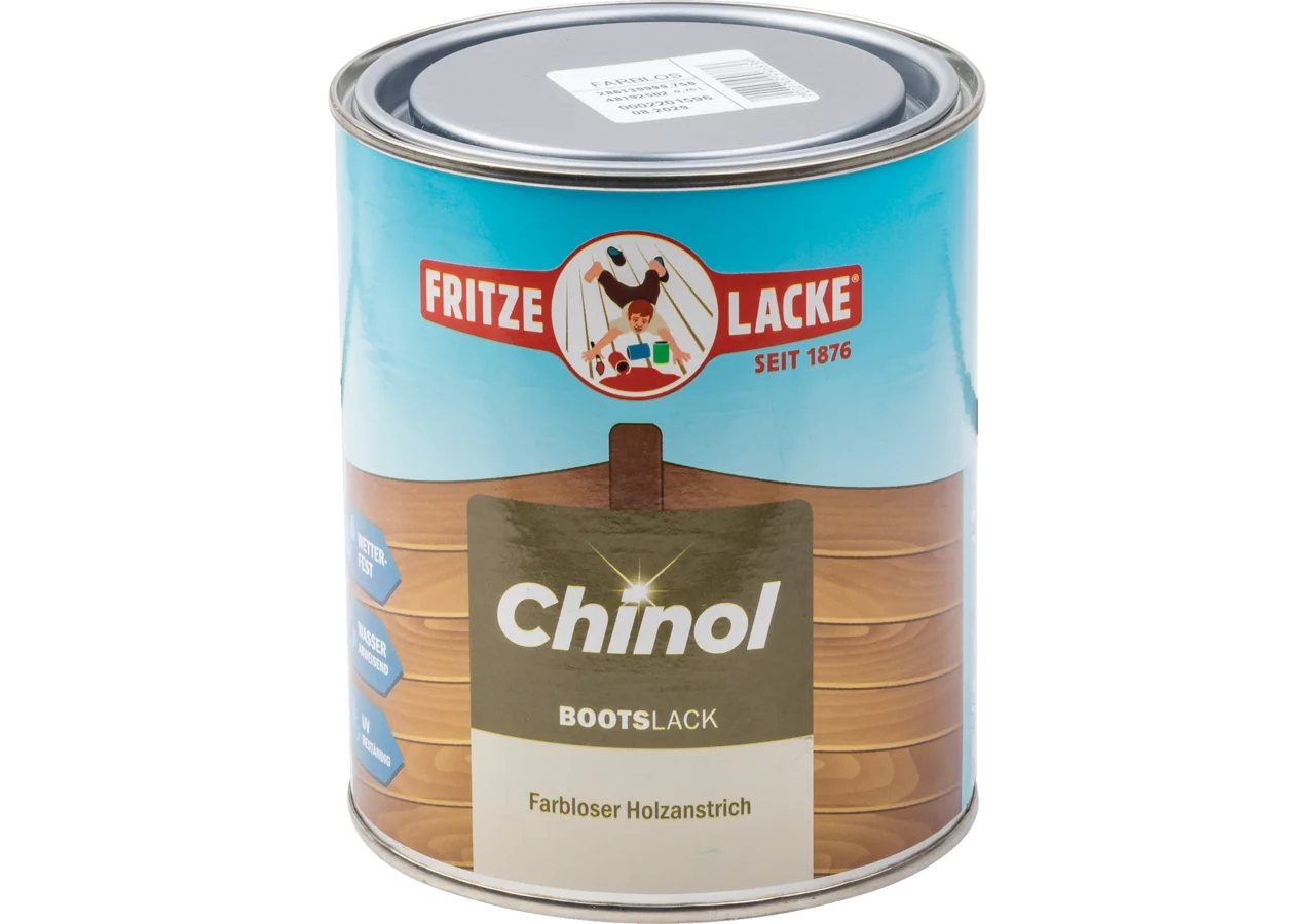 Fritze Lacke Bootslack Chinol farblos 0,75 Liter Fritze Lacke
