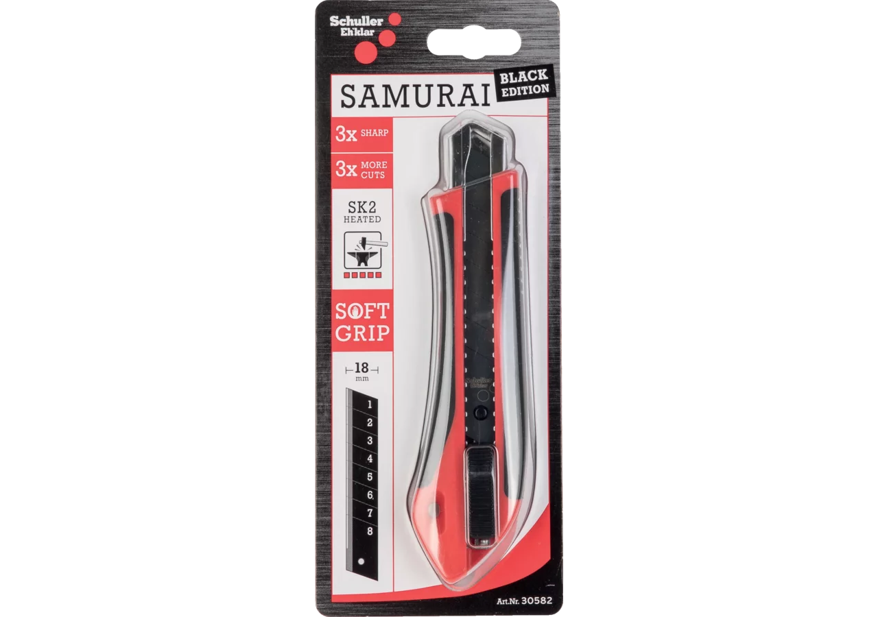Universalmesser Samurai Black 18 mm GartenShop24 - Hochwertige Gartengeräte