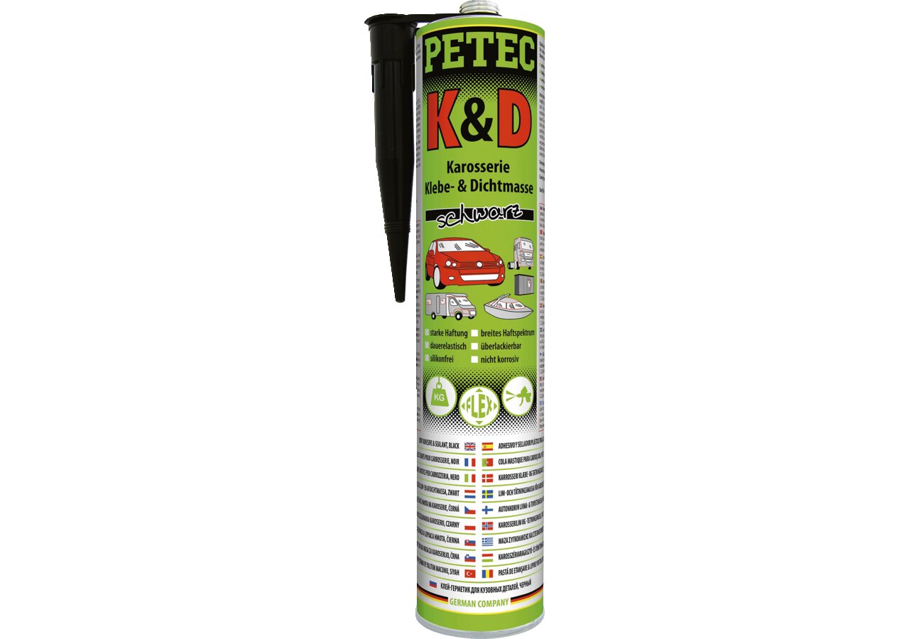 Karosserie Klebe- und Dichtmasse schwarz, 310 ml PETEC
