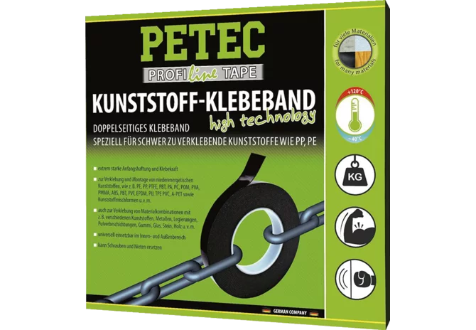 Kunststoffklebeband 19 x 1,1 mm x 10 m PETEC