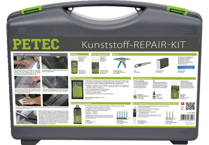 Kunststoffreparatur Hochleistungsklebstoff - REPAIR-KIT PETEC