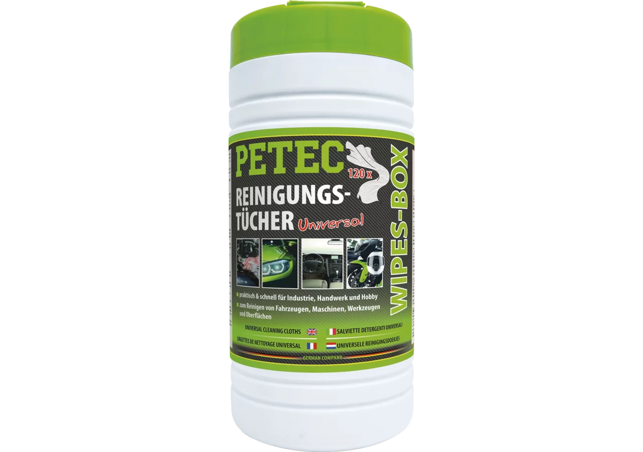 Reinigungstücher Wipes-Box, 120 Tücher PETEC