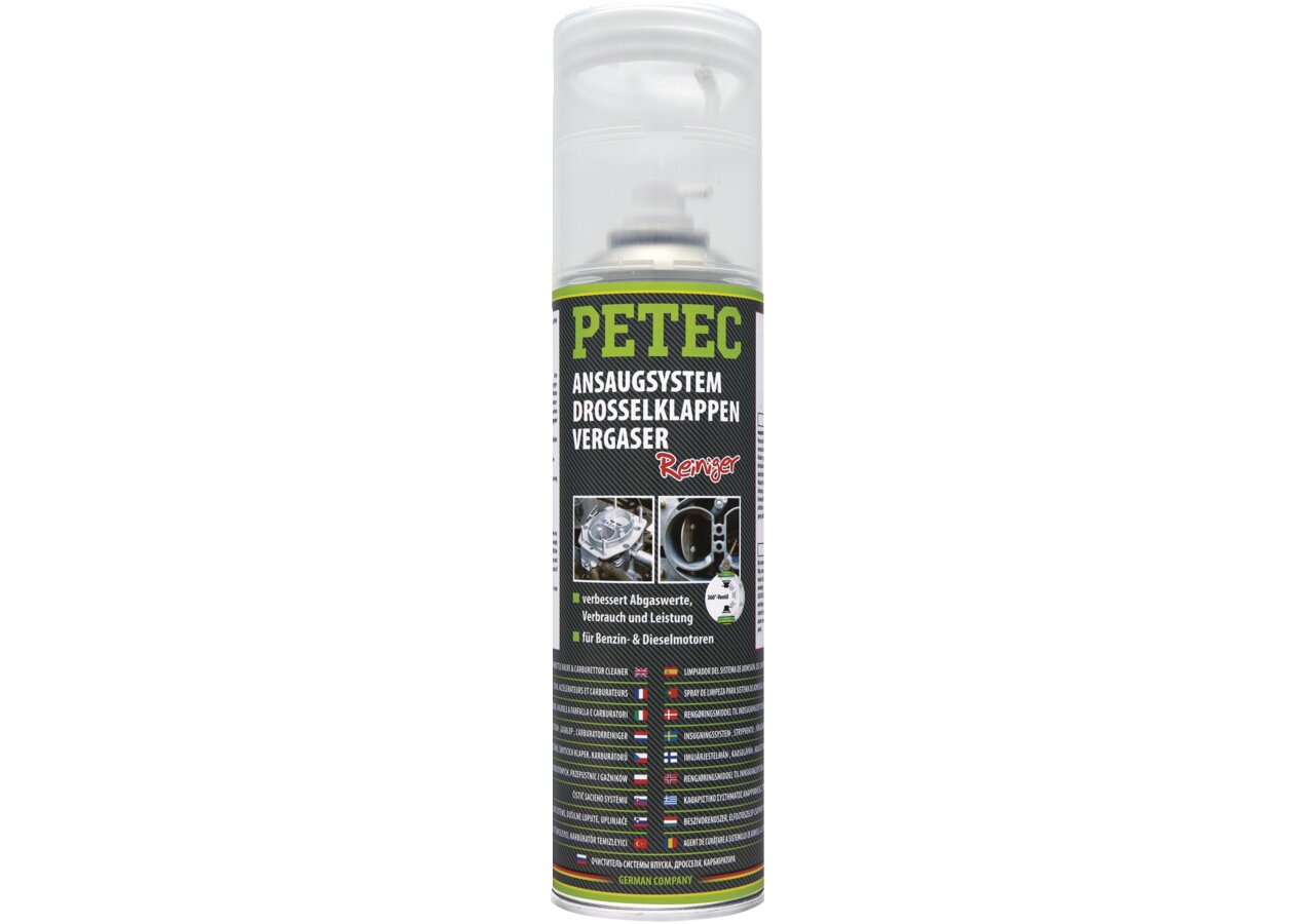 Ansaugsystem- Drosselklappen- Vergaserreiniger transparent 500 ml, Spraydose PETEC