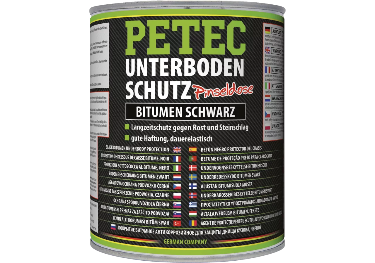 Unterbodenschutz Bitumen schwarz streichbar, 1 Liter Dose PETEC
