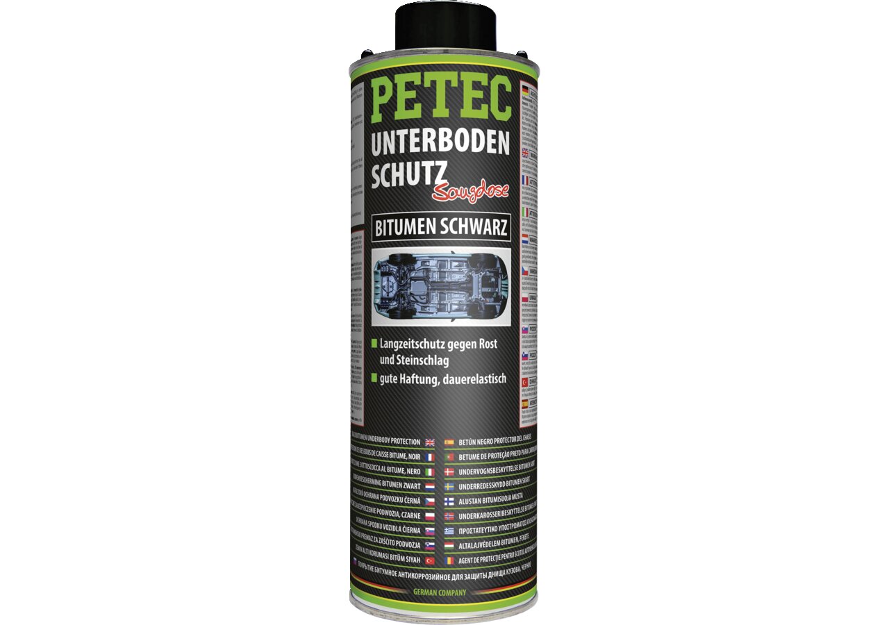 Unterbodenschutz Bitumen schwarz 1 Liter, Eurodose PETEC