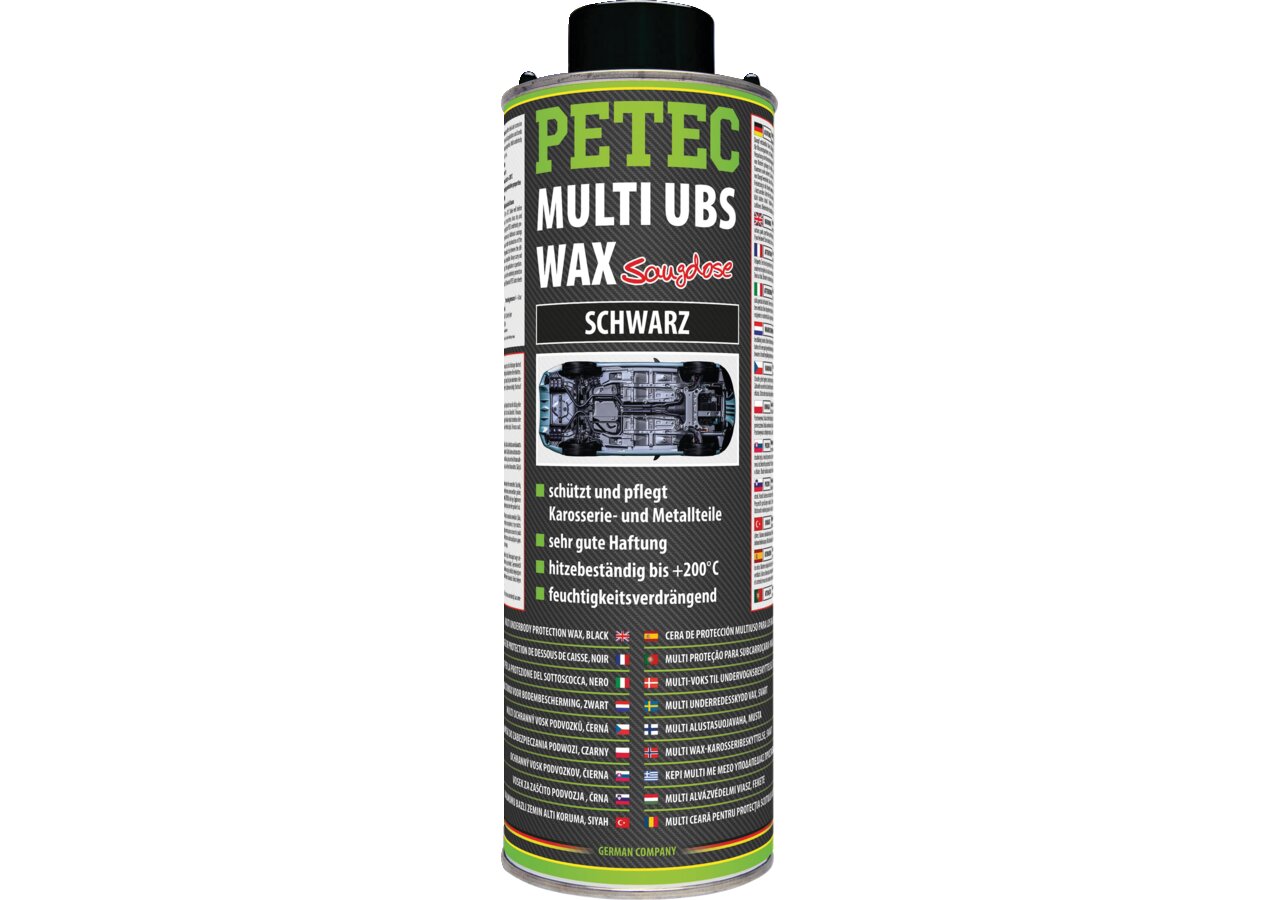 Korrosionsschutzwax Multi UBS-Wax schwarz 1 Liter, Eurodose PETEC