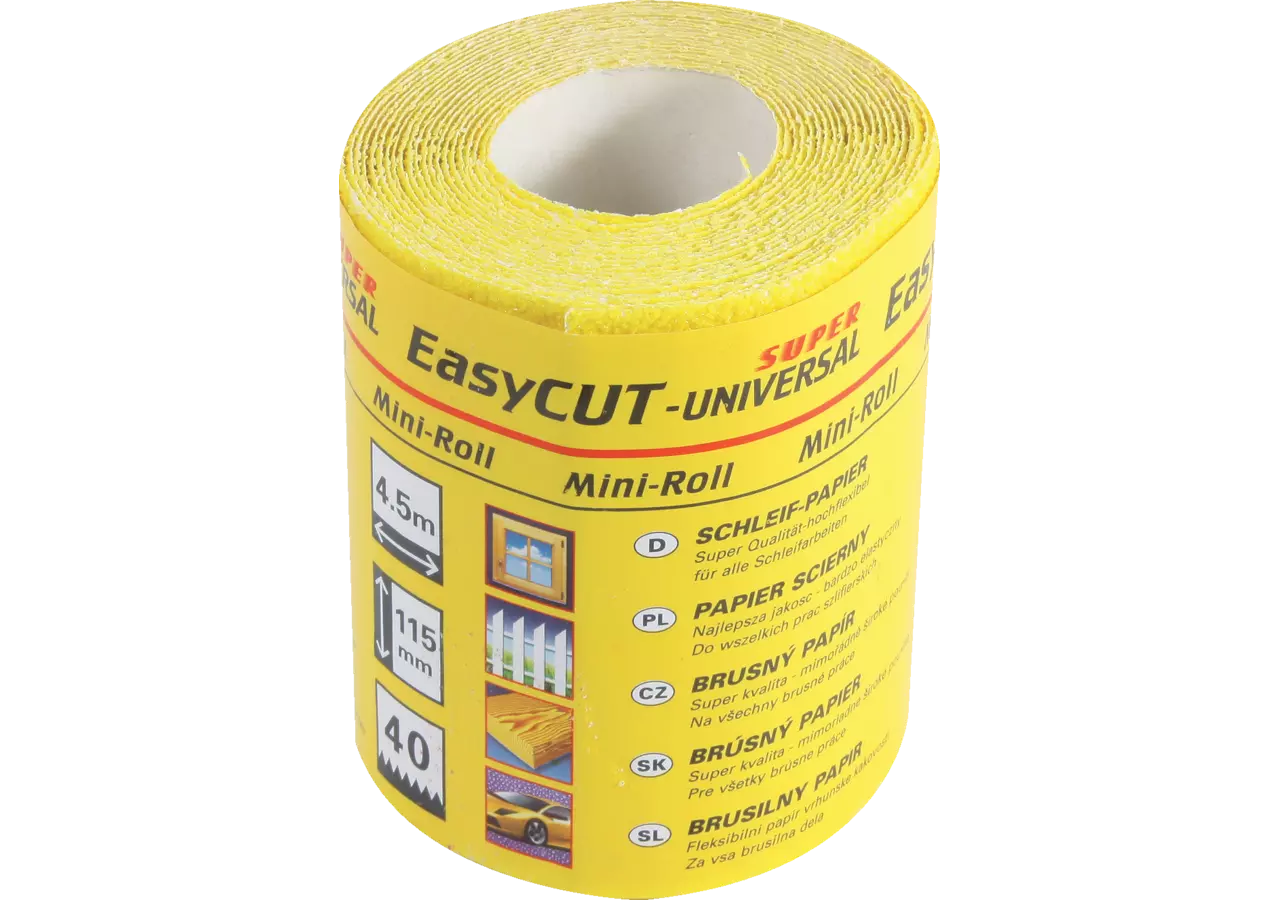 Trockenschleifpapier Easy CUT K40 Minirolle, 115 mm x 4,5 m GartenShop24 - Hochwertige Gartengeräte