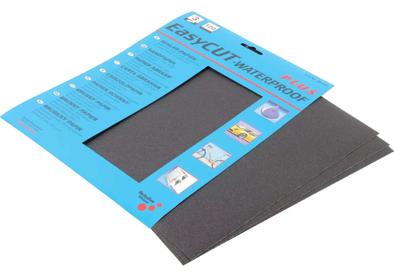 Wasserschleifpapier Easy CUT P320, 230 x 280 mm 3 Stück SB-verpackt GartenShop24 - Hochwertige Gartengeräte