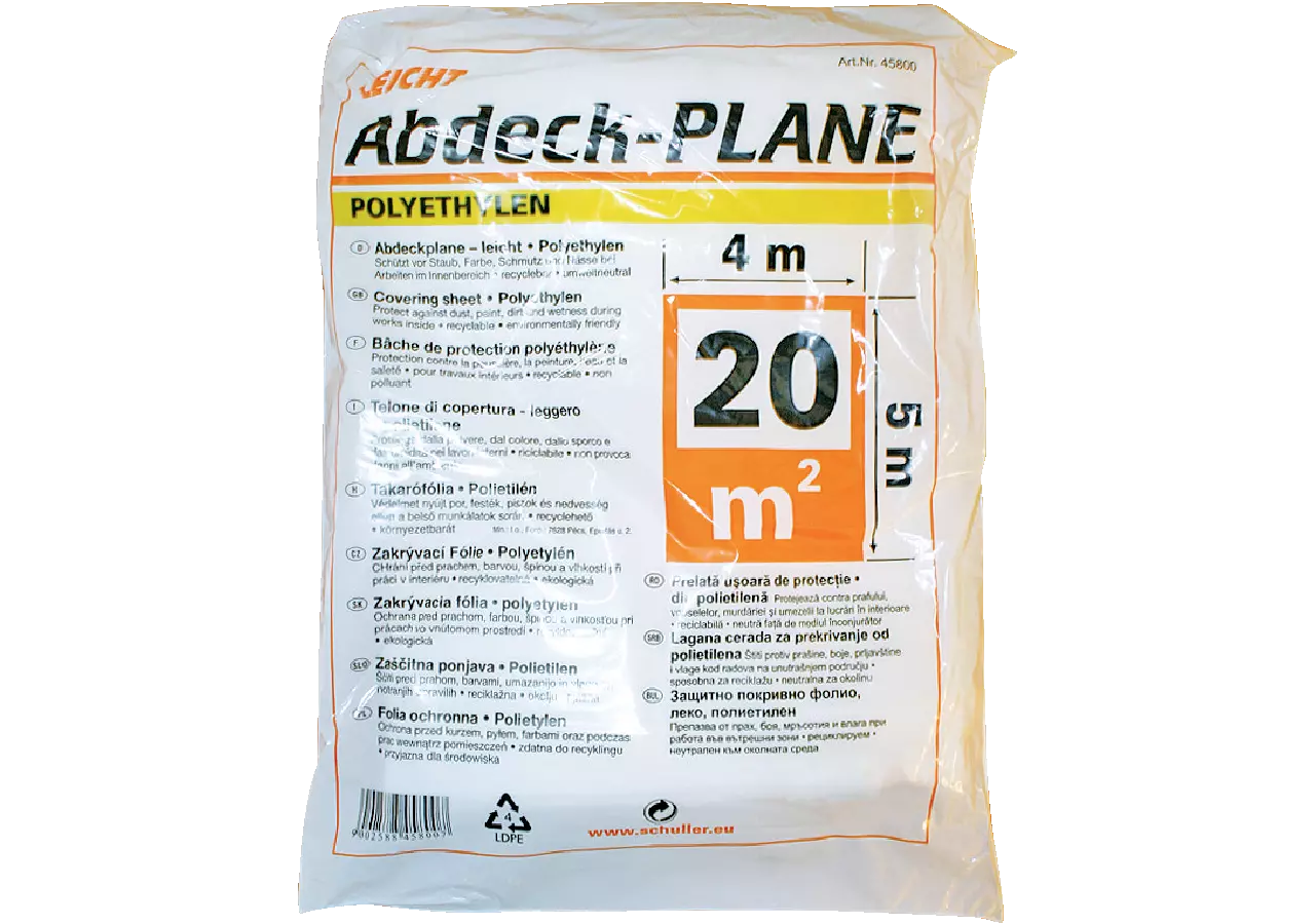 Abdeckplane transparent, staubanziehend, 4 x 5 m GartenShop24 - Hochwertige Gartengeräte