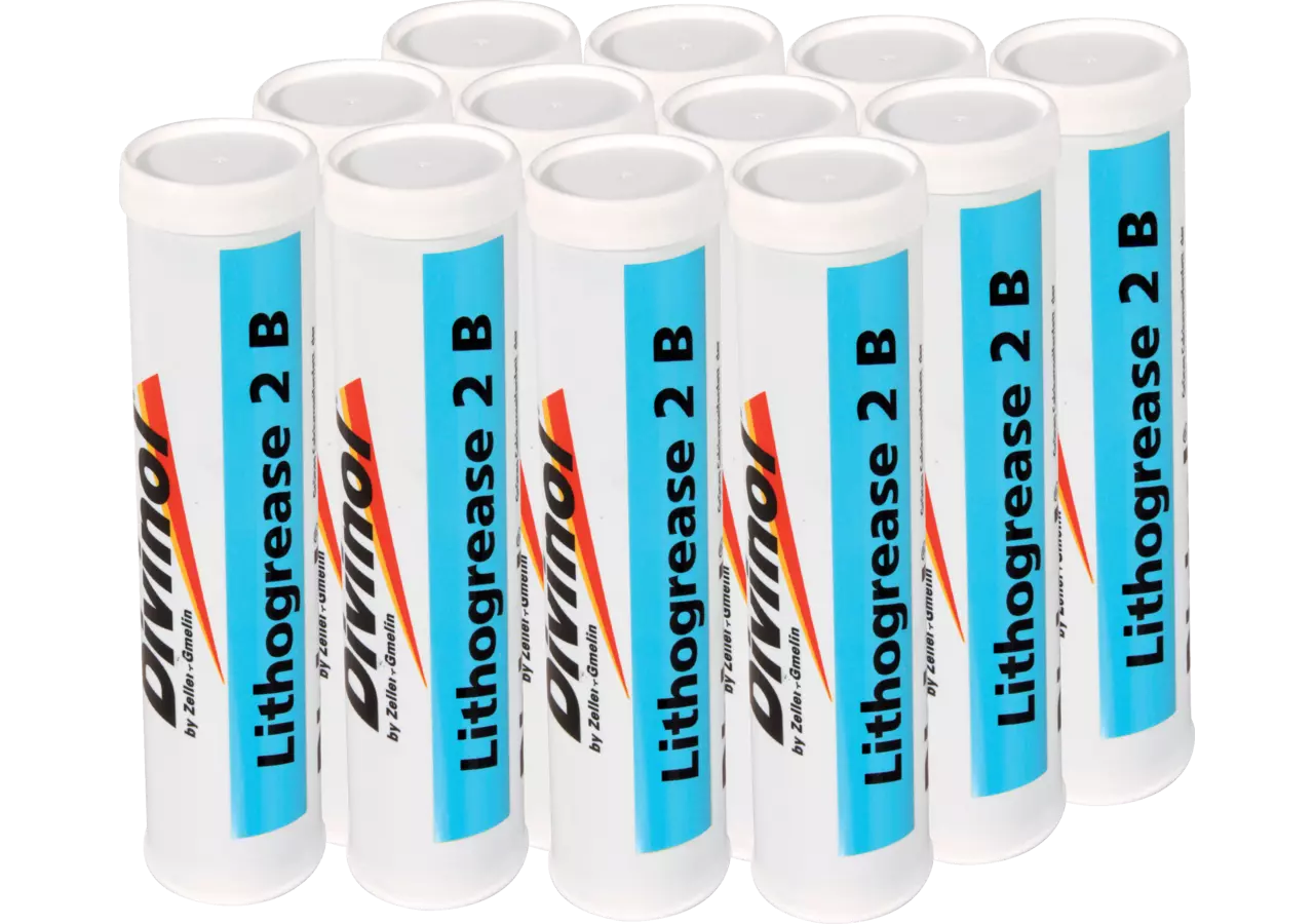 Mehrzweckfett Lithogrease 2B Blau, 400 g Kartuschen, 12 Stück Divinol