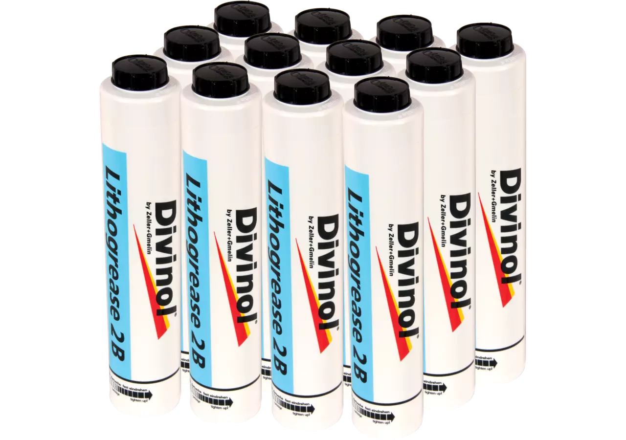 Mehrzweckfett Lithogrease 2B Blau, 400 g Lube Shuttle Schraubkartuschen, 12 Stück Divinol