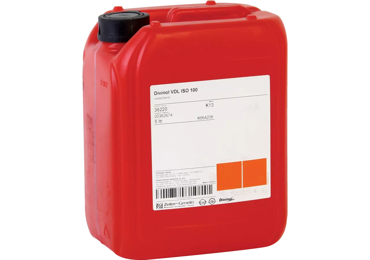 Kompressoröl VDL ISO 100, 5 Liter Divinol