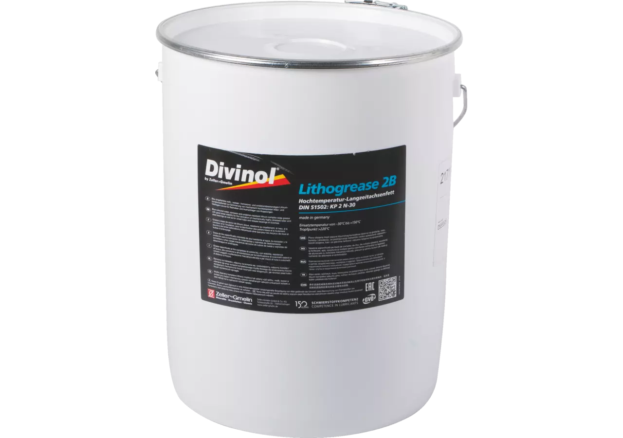 Mehrzweckfett Lithogrease 2B Blau, 15 kg Eimer Divinol