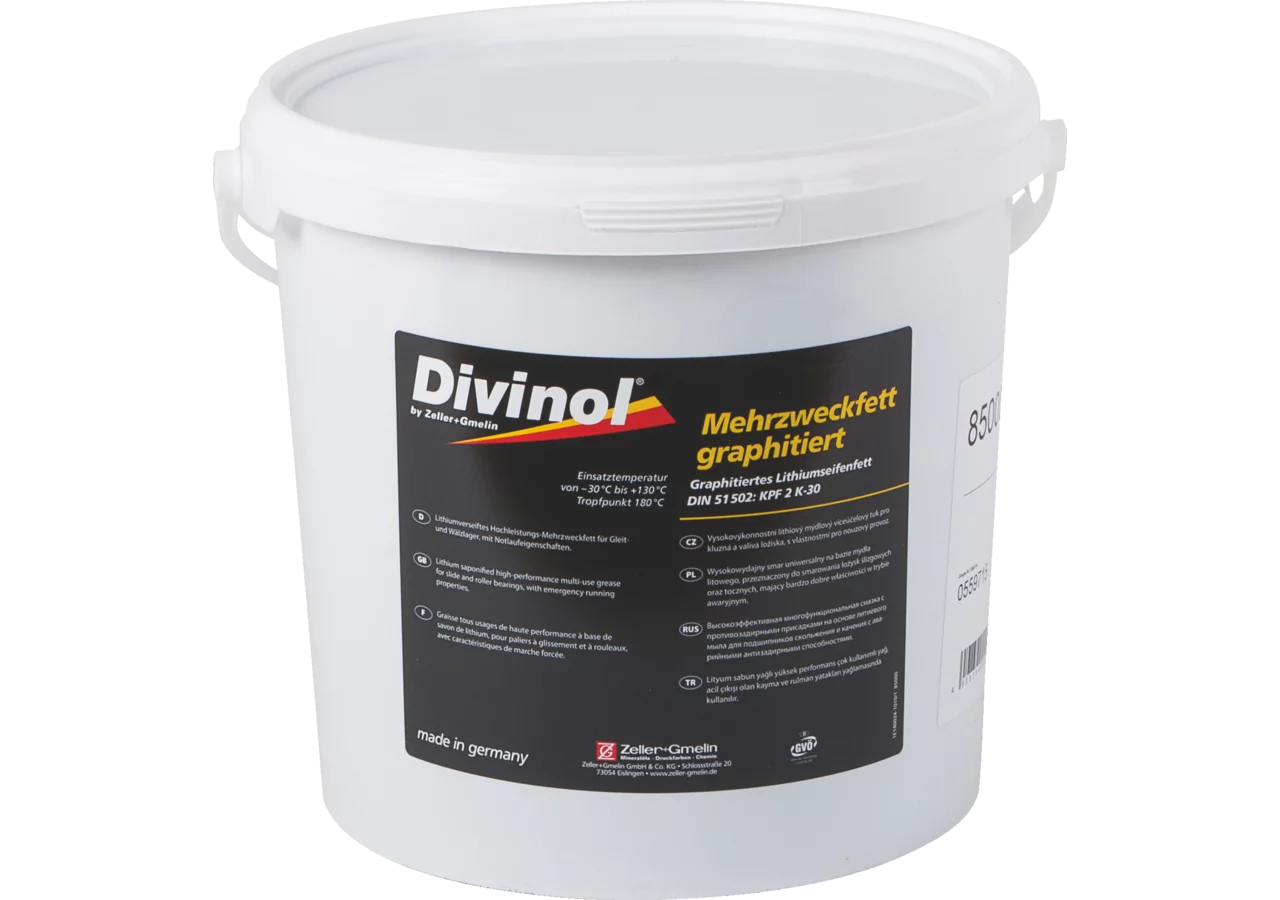 Mehrzweckfett Graphitiert Schwarz, 5 kg Eimer Divinol