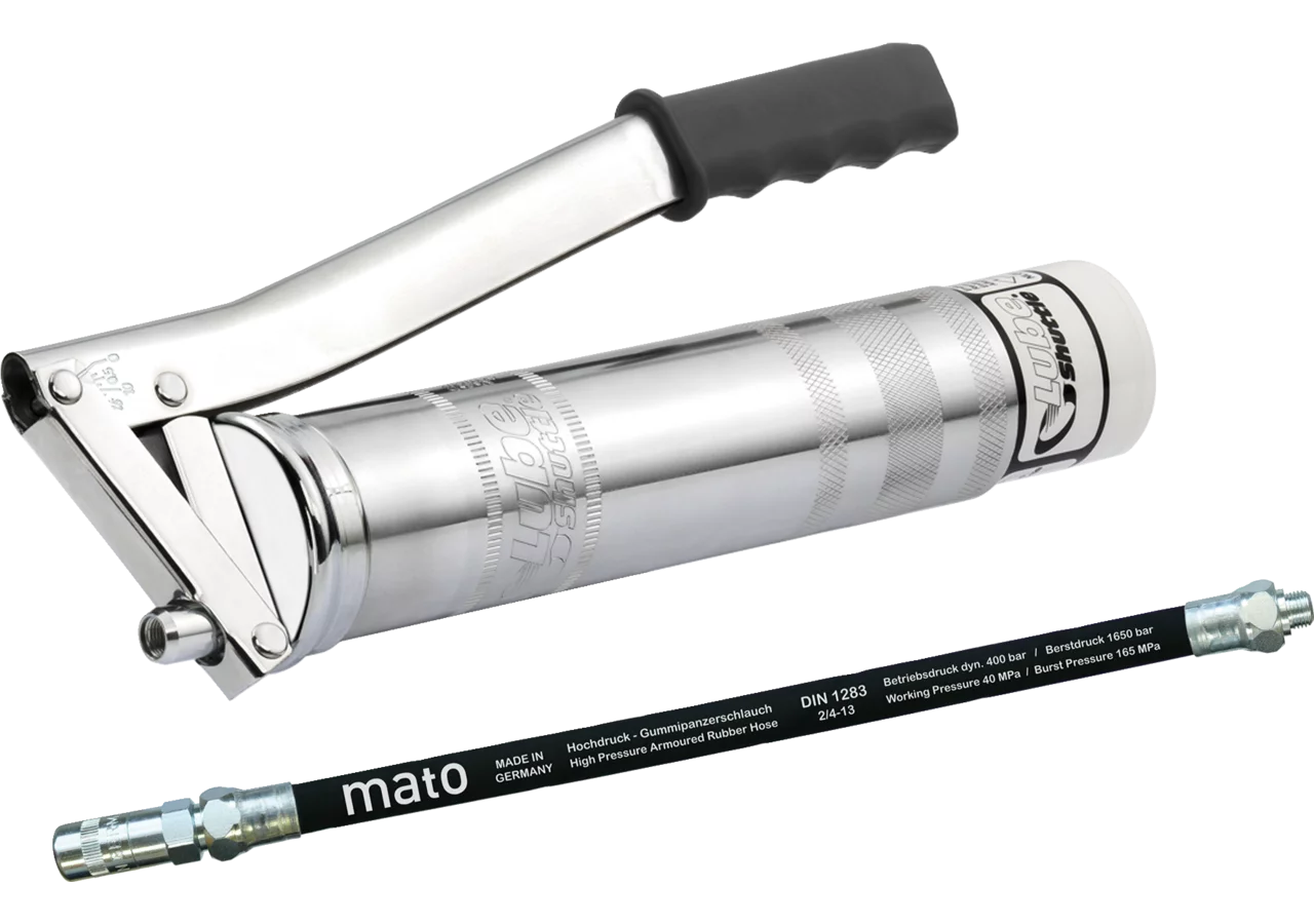 Fettpresse Lube Shuttle, mit Schlauch und Mundstück M10 x 1 Mato