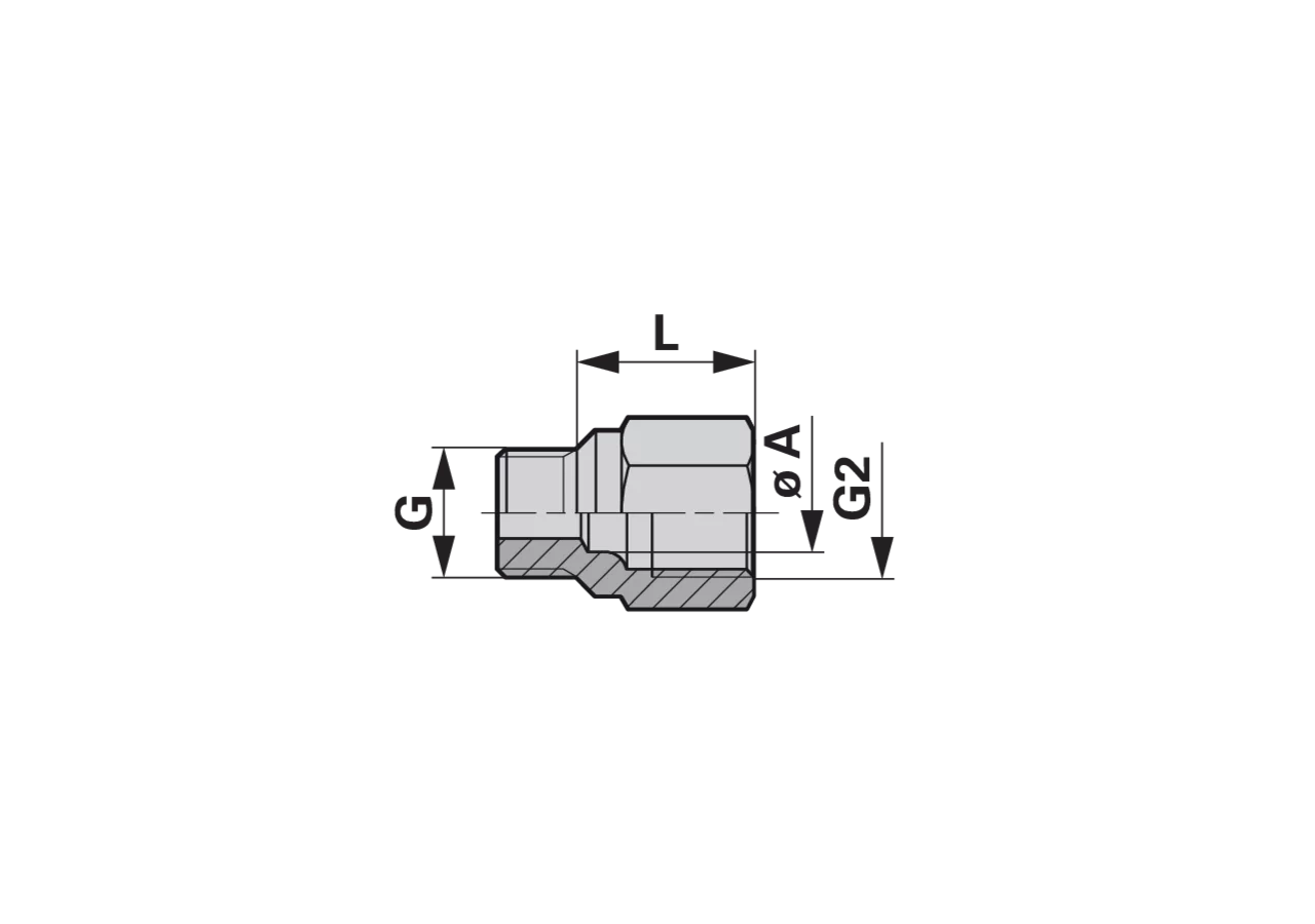 Verlängerung VL RK1/8 L15 Innengewinde 2 (g2) 1/8" GartenShop24 - Hochwertige Gartengeräte