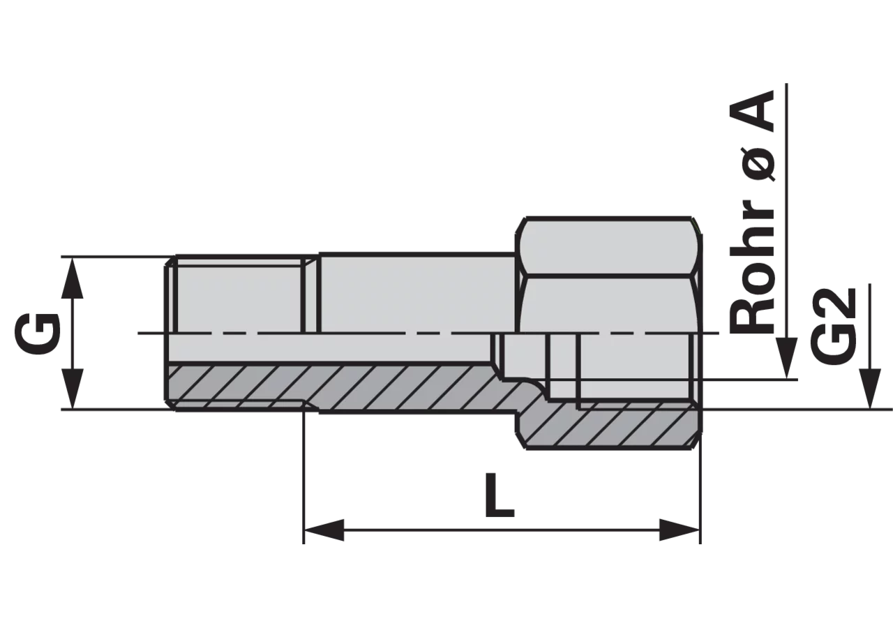 Verlängerung VL MK8 x 1 L28 GartenShop24 - Hochwertige Gartengeräte