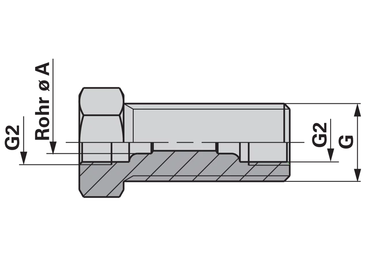 Gerade Schottverschraubung GSV M14 x 1,5 - M10 x 1 GartenShop24 - Hochwertige Gartengeräte