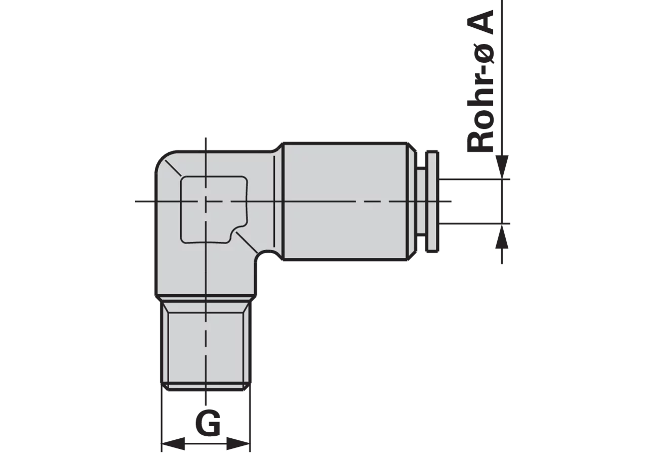 Steckverbinder Winkel HP 6 MK8 x 1,25 GartenShop24 - Hochwertige Gartengeräte