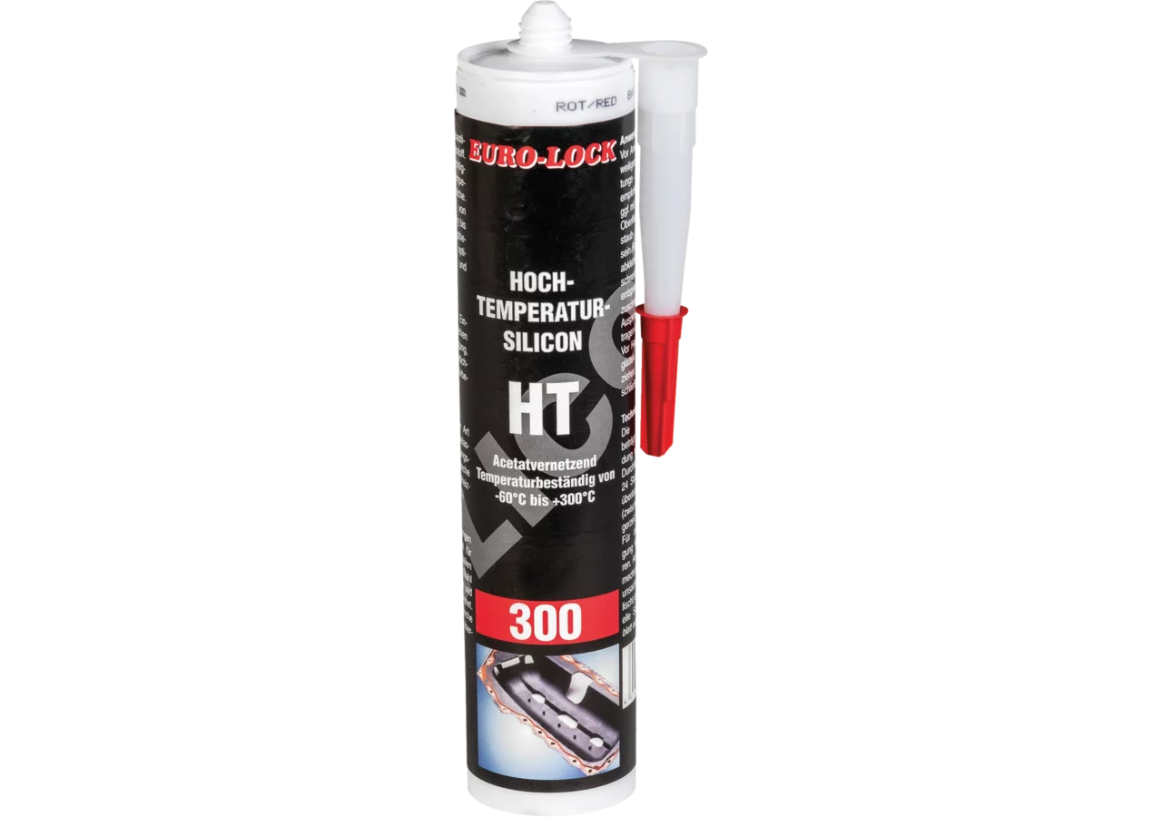 Hochtemperatursilikon Los 300HT, rot, 310 ml Kartusche Euro Lock
