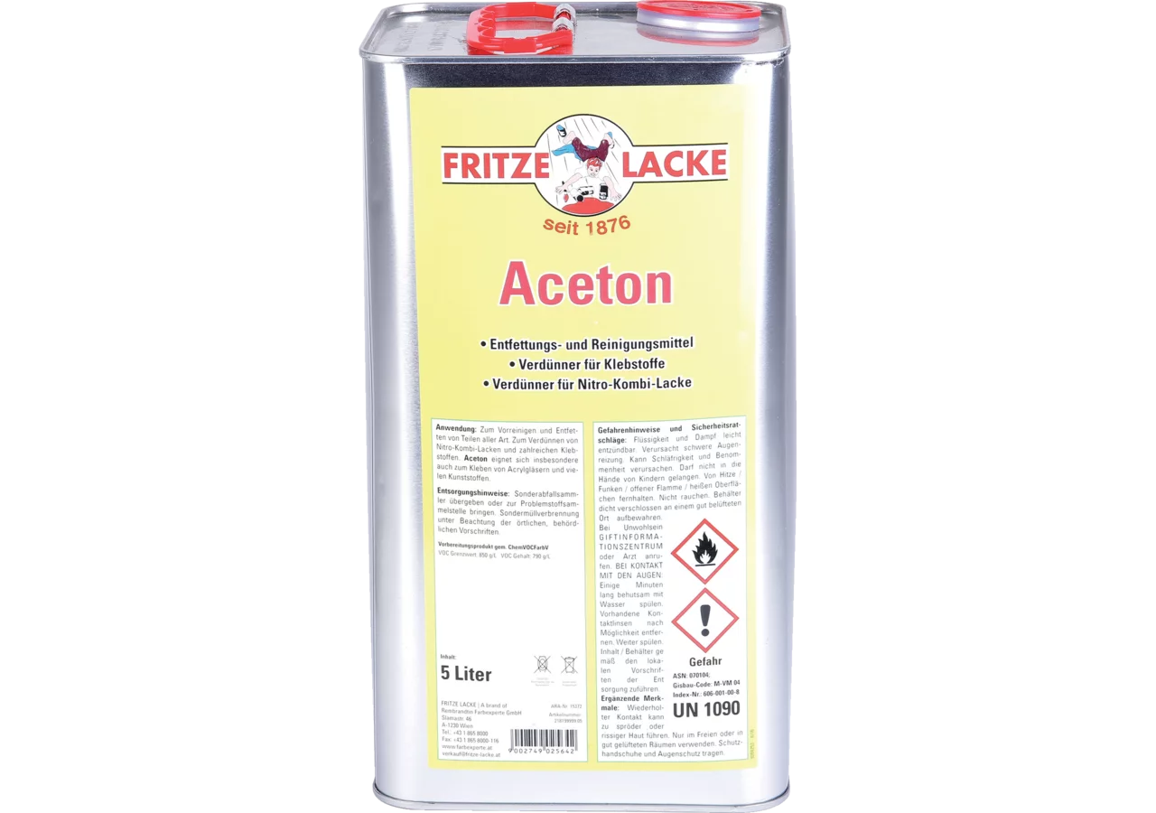 Aceton 819, 5 Liter Fritze Lacke