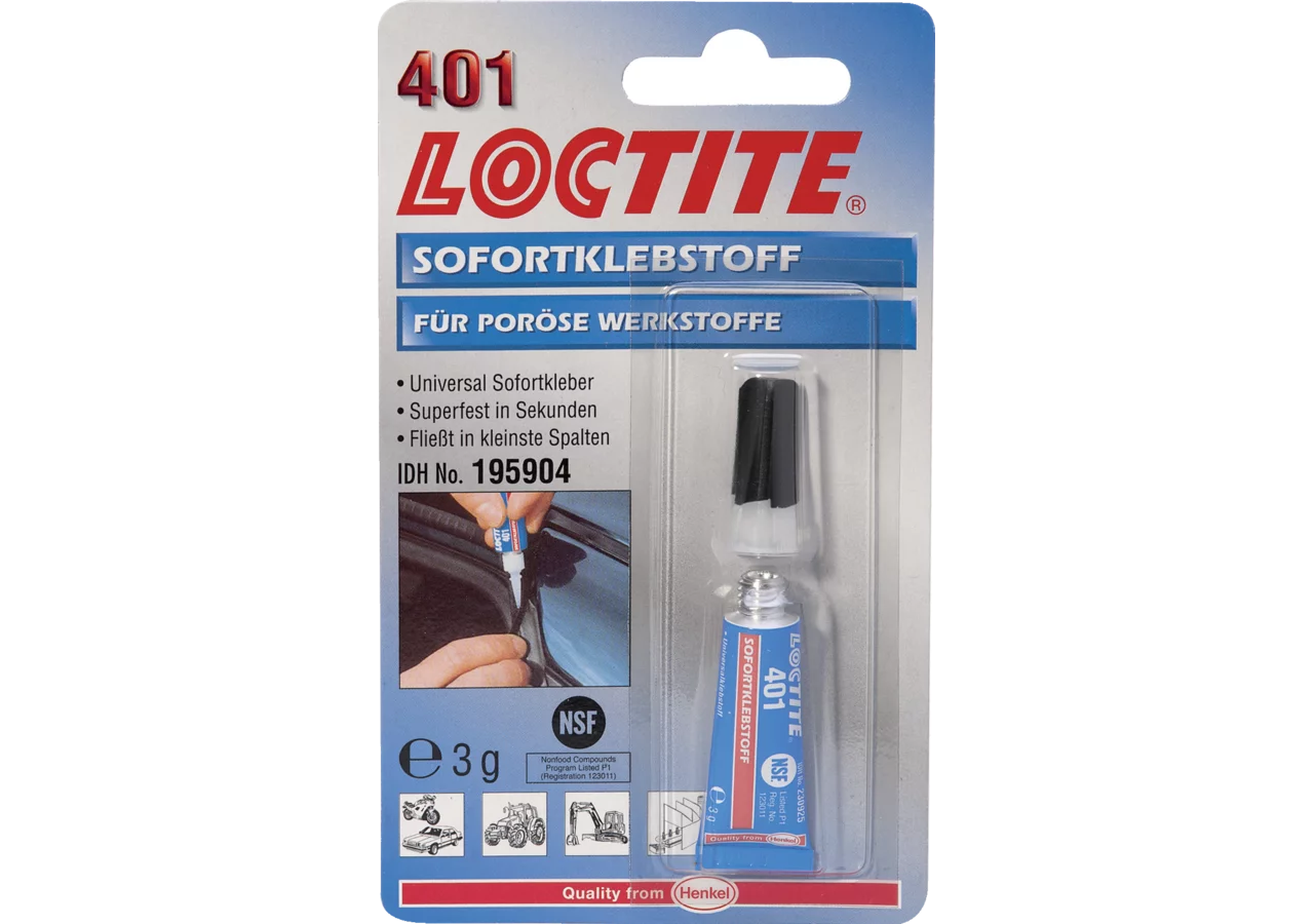 Sofortklebstoff Loctite 401, 3 g Loctite