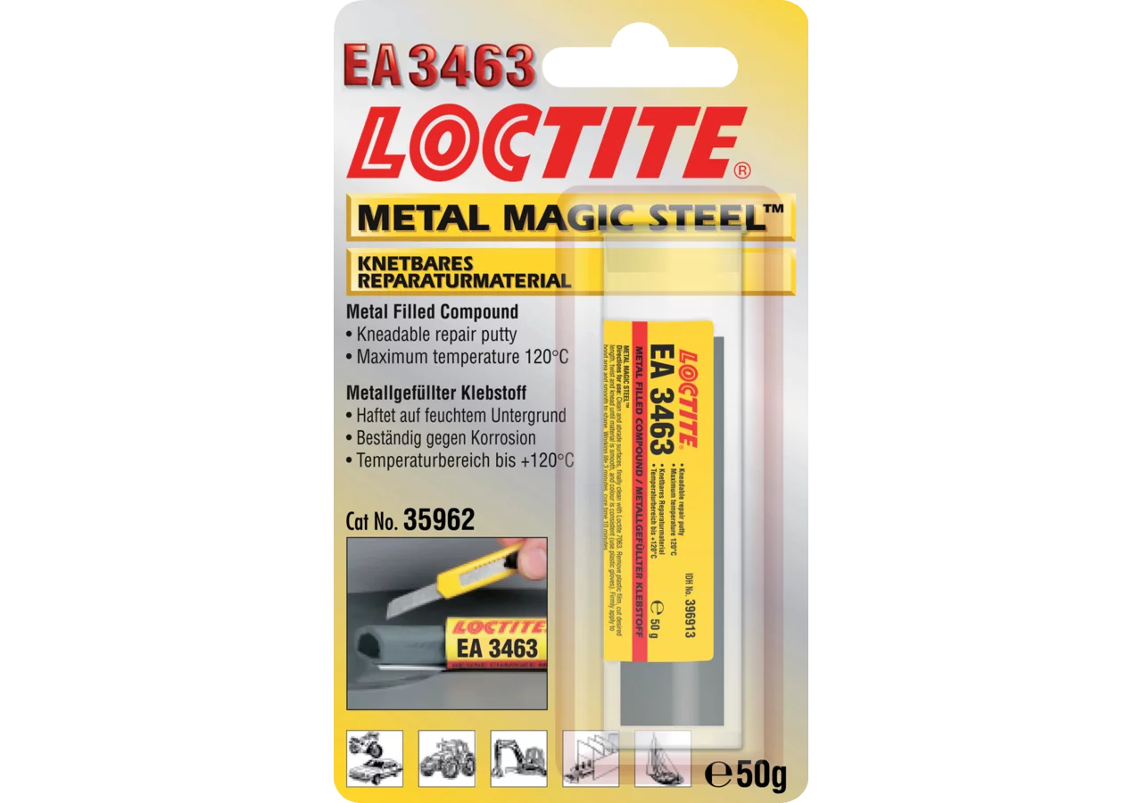 Reparaturspachtelmasse Loctite EA 3463, Magic Steel Stick 50 g Loctite