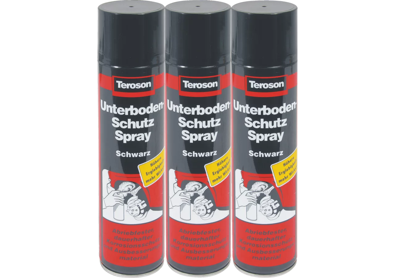 Unterbodenschutz schwarz, 400 ml Spray, 3-er Set Teroson