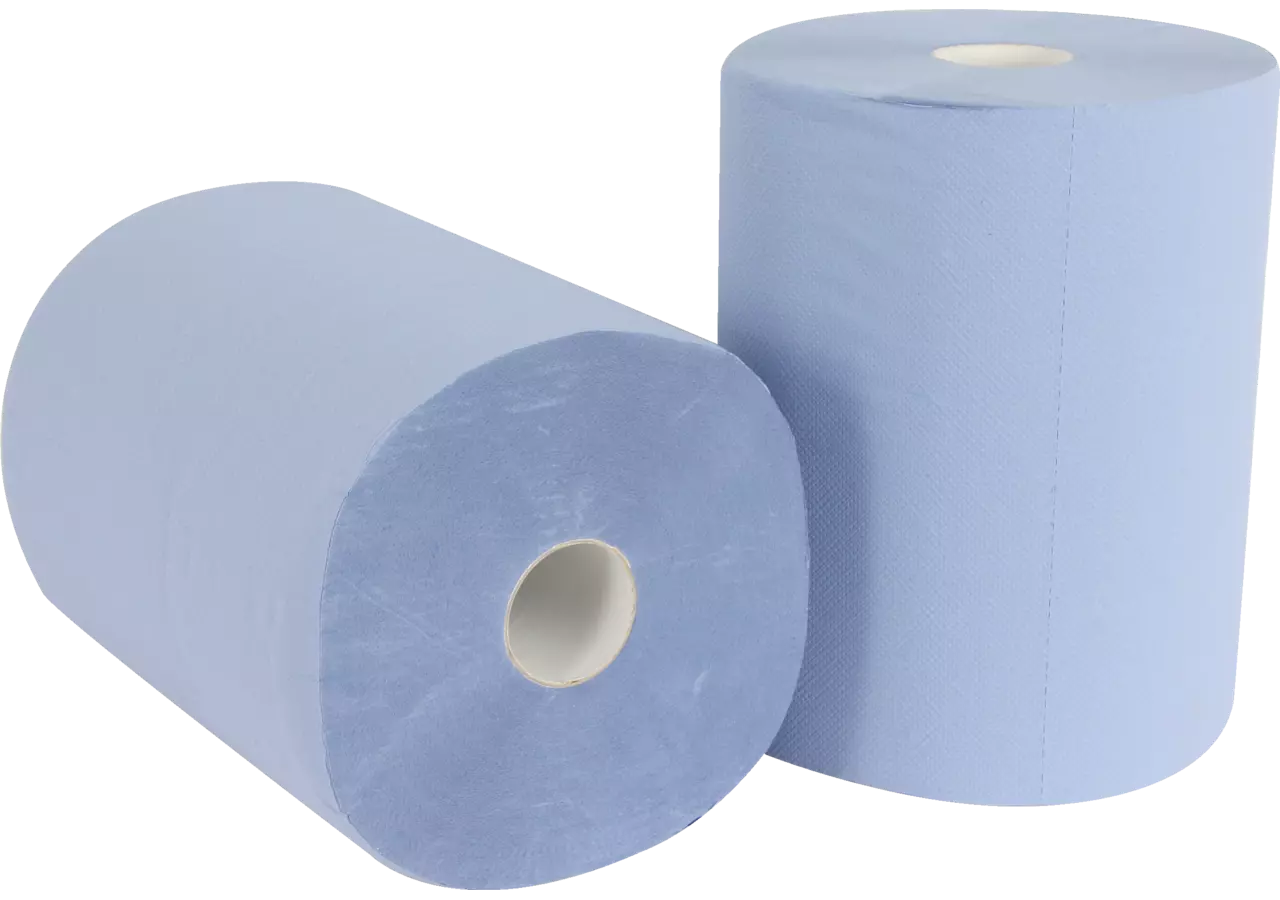 Putzpapier Blau, 22 x 35 cm, 3-lagig a 500 Blatt, 2 Rollen GartenShop24 - Hochwertige Gartengeräte