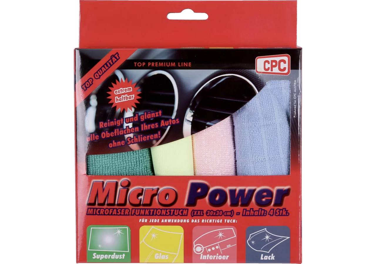 Microfasertuch 4-er Pack GartenShop24 - Hochwertige Gartengeräte