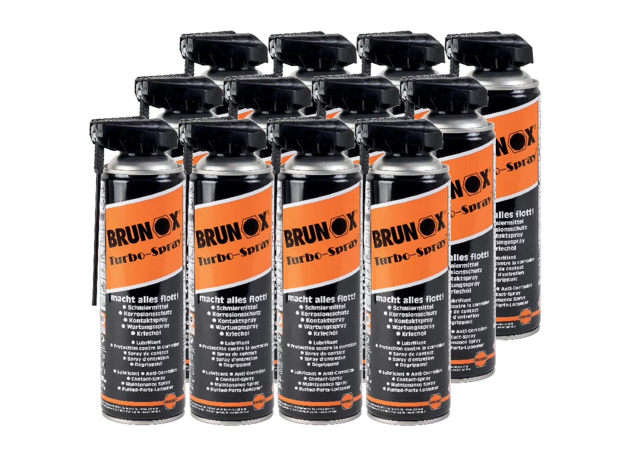 Multifunktionsöl Turbospray, 500 ml, 12 Stück mit Power Click Brunox