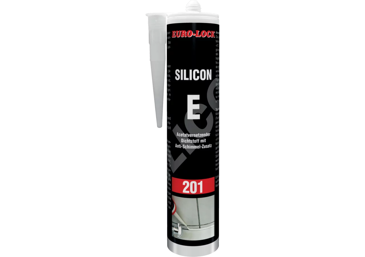 Silikon E, Los 201 grau, 310 ml Kartusche Euro Lock