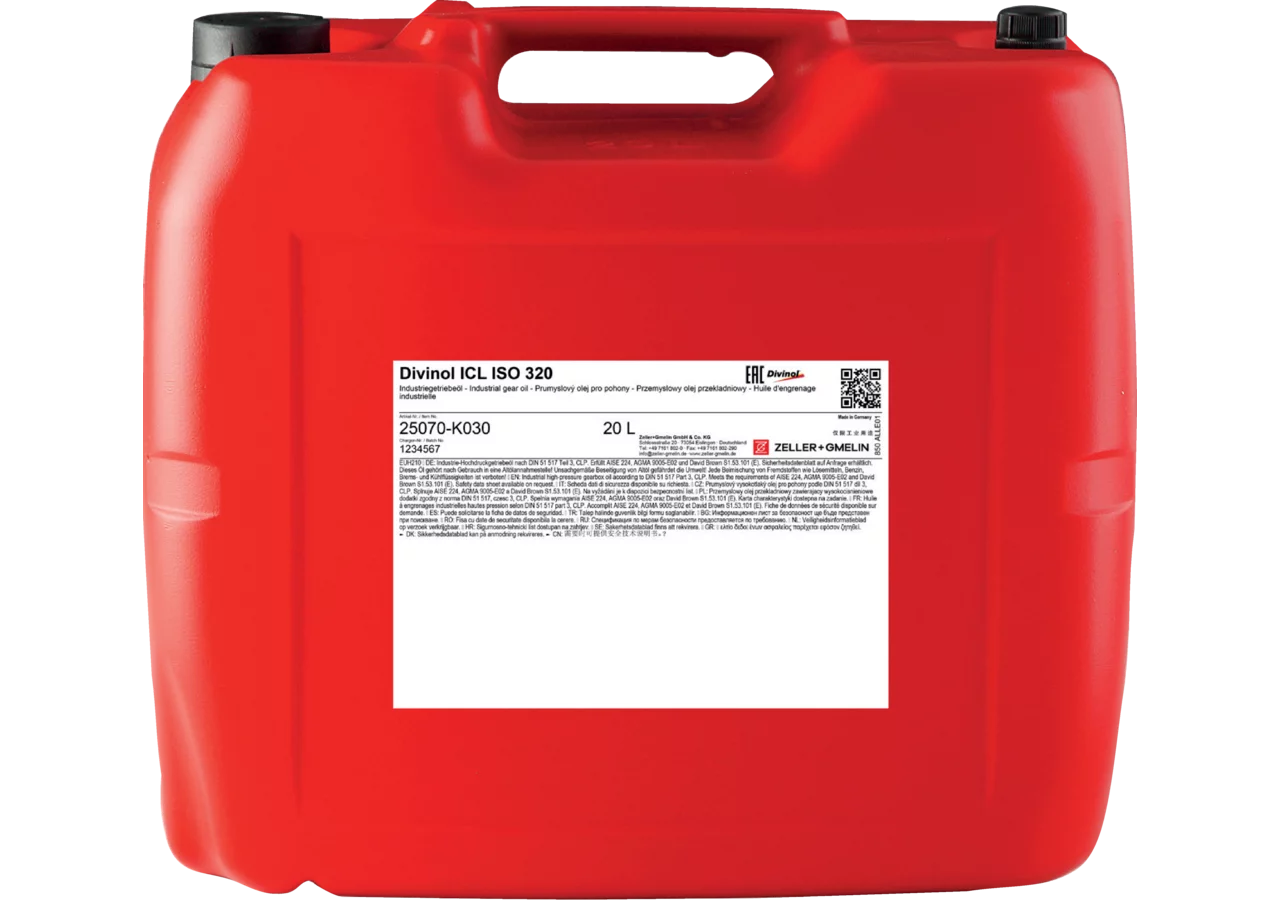Industrie-Hochdruckgetriebeöl ICL ISO 320, 20 Liter Divinol