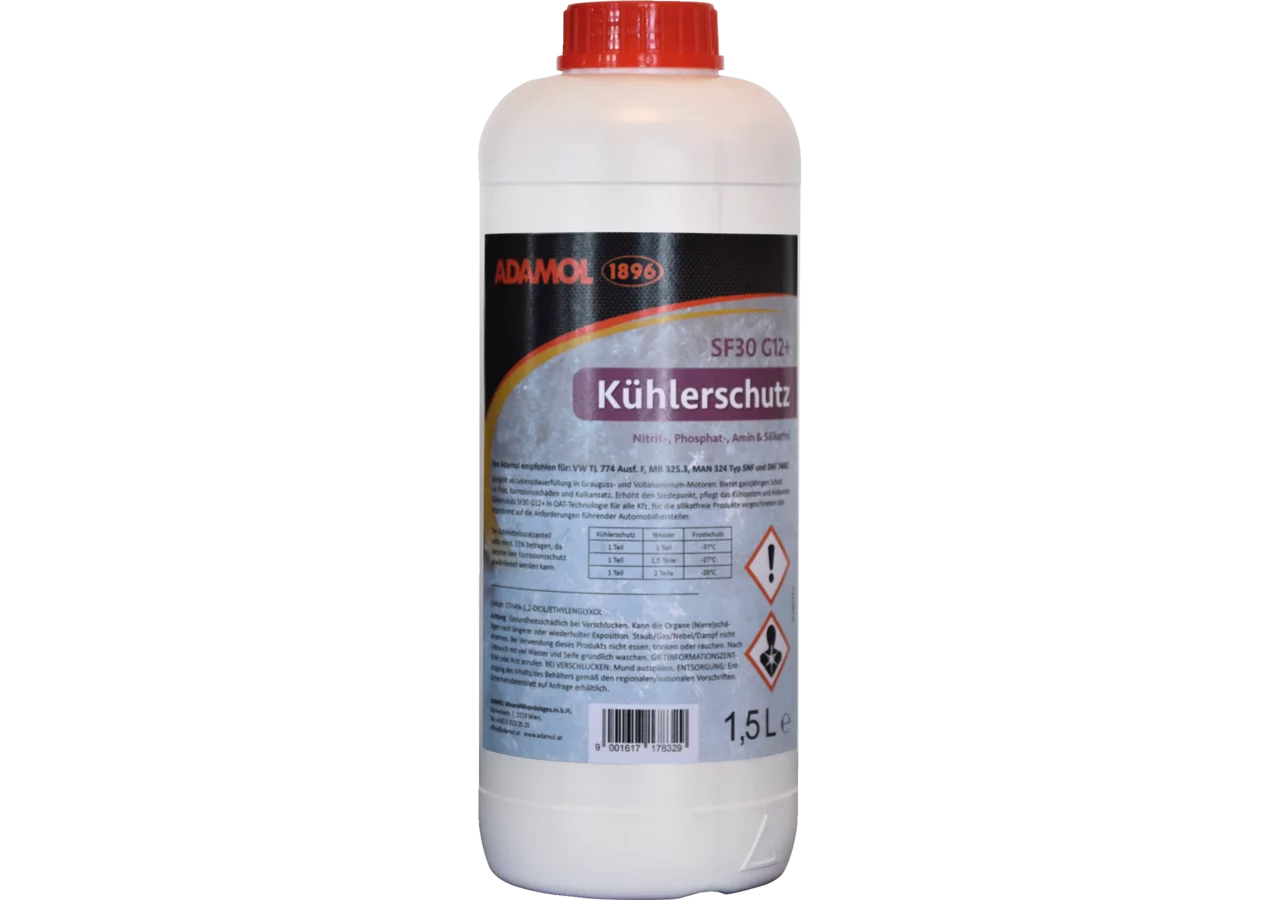 Kühlerfrostschutz SF30 G12 Plus 1,5 Liter Adamol