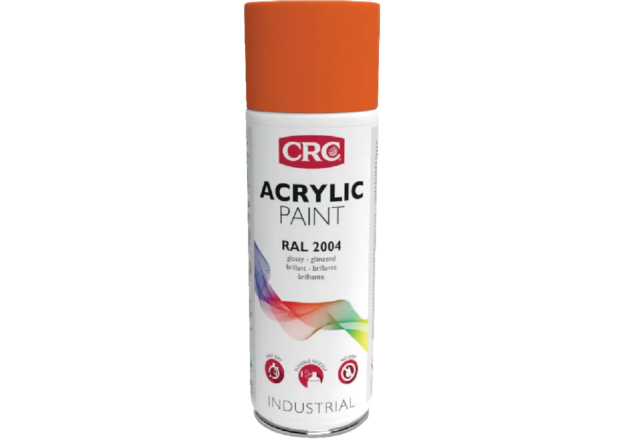 Acryllackspray Acrylic Paint RAL 2004 Reinorange, 400 ml Spraydose CRC