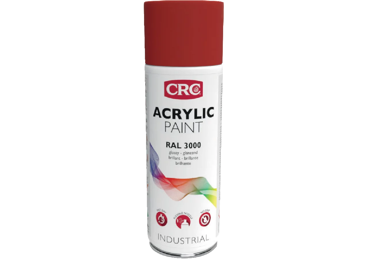 Acryllackspray Acrylic Paint RAL 3000 Feuerrot, 400 ml Spraydose CRC