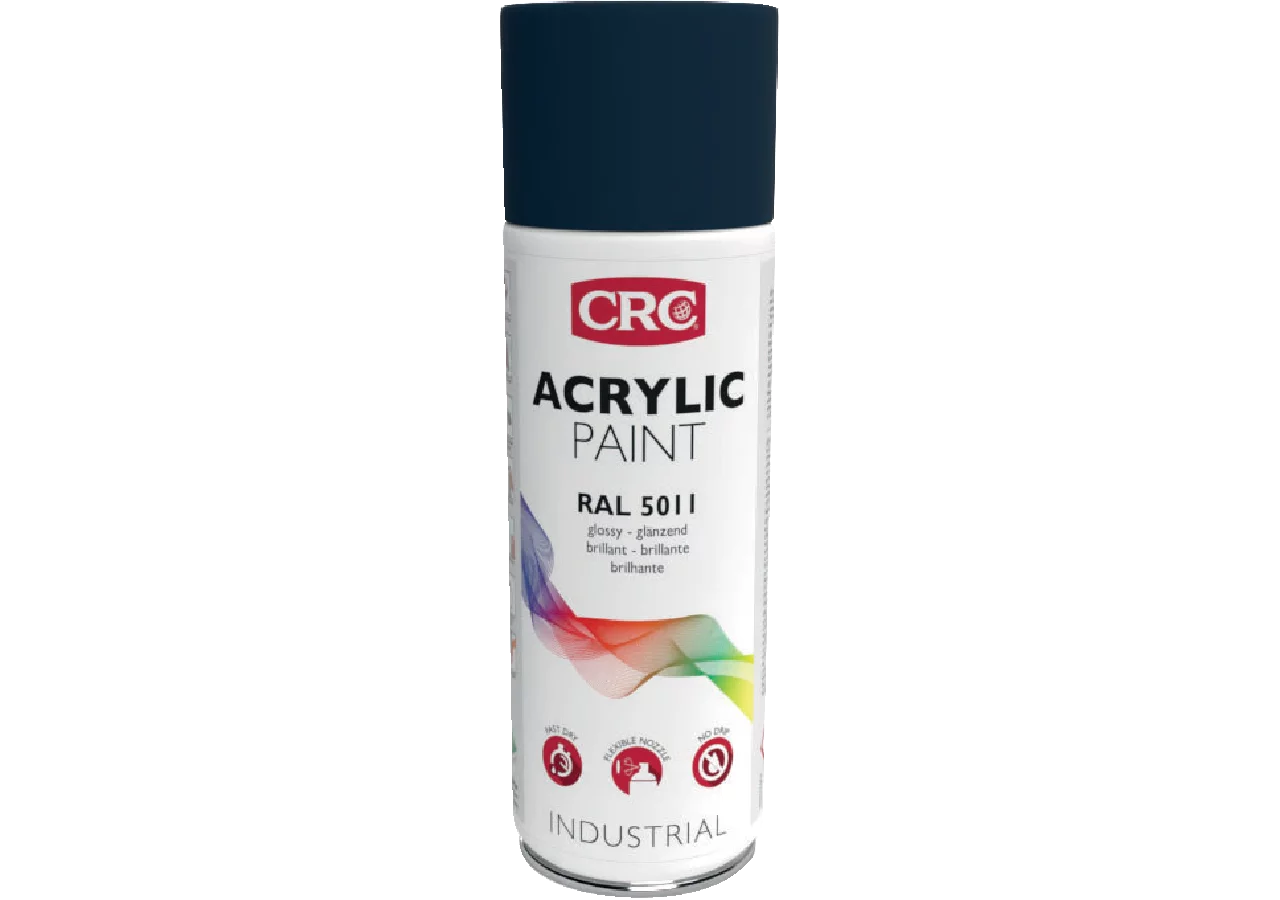 Acryllackspray Acrylic Paint RAL 5011 Stahlblau, 400 ml Spraydose CRC