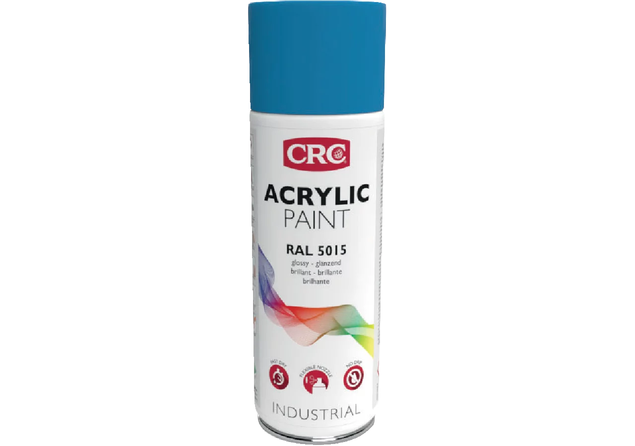Acryllackspray Acrylic Paint RAL 5015 Himmelblau, 400 ml Spraydose CRC