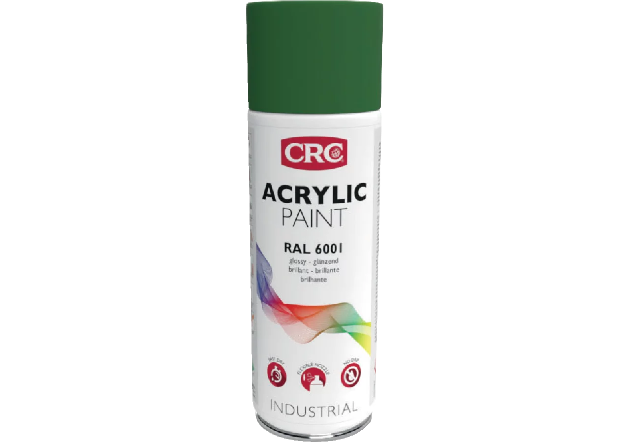 Acryllackspray Acrylic Paint RAL 6001 Smaragdgrün, 400 ml Spraydose CRC