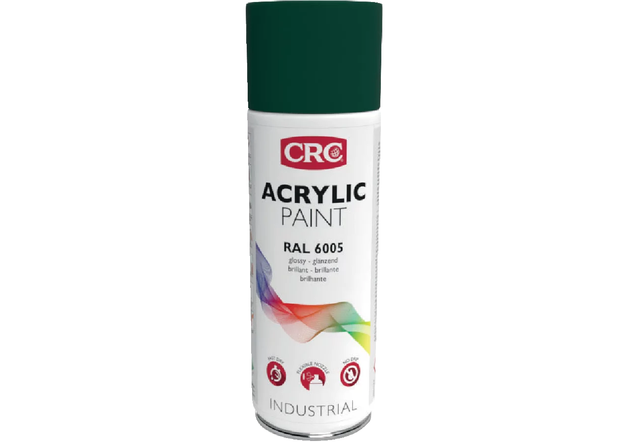 Acryllackspray Acrylic Paint RAL 6005 Moosgrün, 400 ml Spraydose CRC