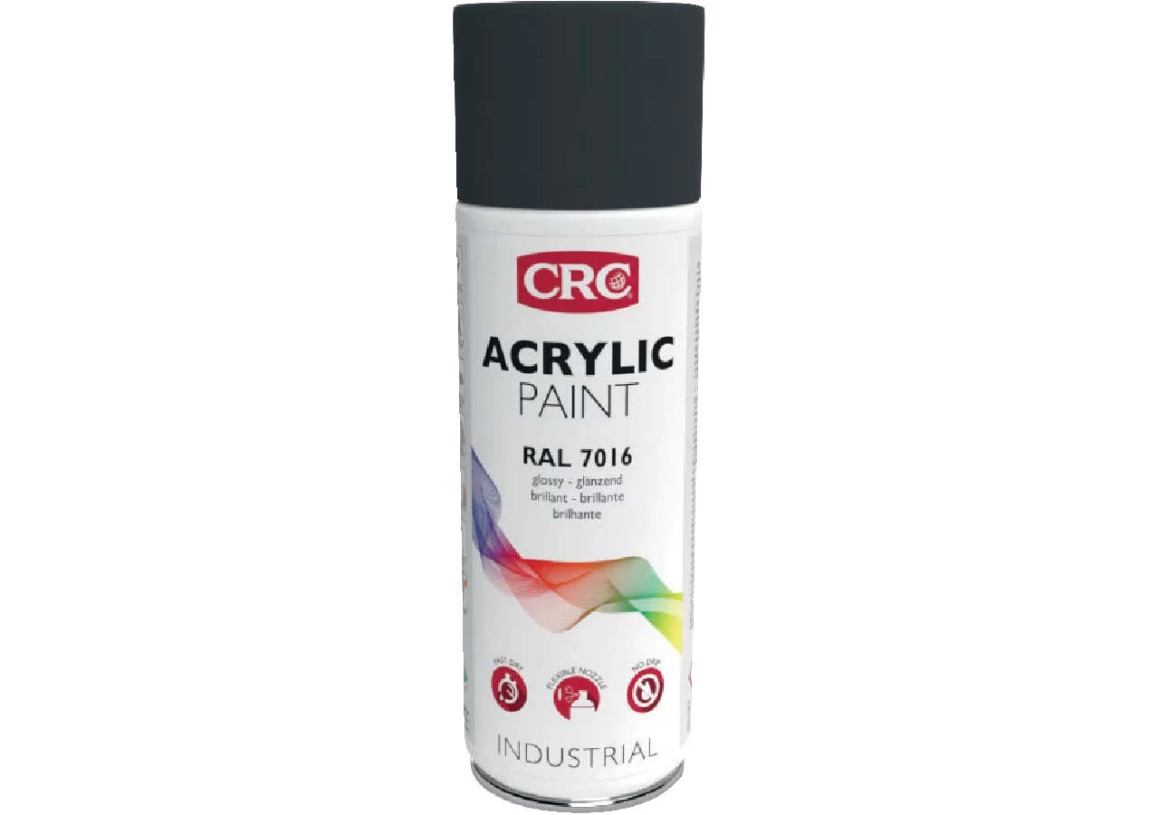 Acryllackspray Acrylic Paint RAL 7016 Anthrazitgrau, 400 ml Spraydose CRC