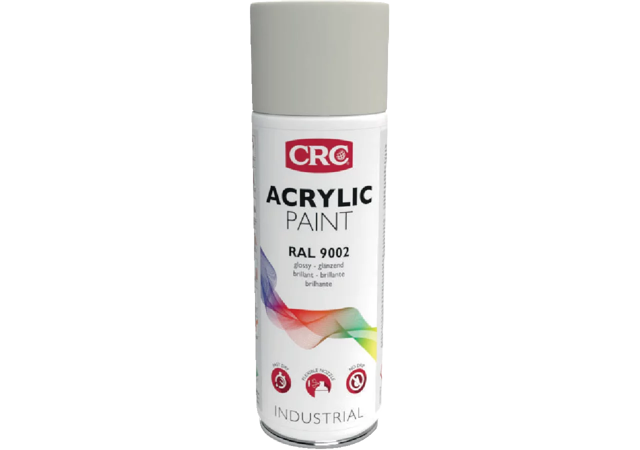 Acryllackspray Acrylic Paint RAL 9002 Grauweiss, 400 ml Spraydose CRC