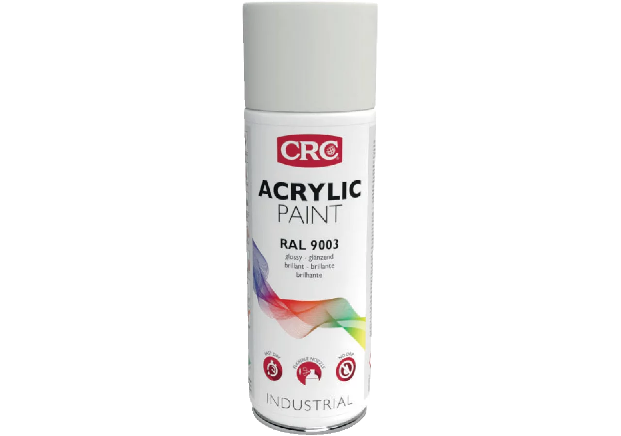 Acryllackspray Acrylic Paint RAL 9003 Signalweiss, 400 ml Spraydose CRC