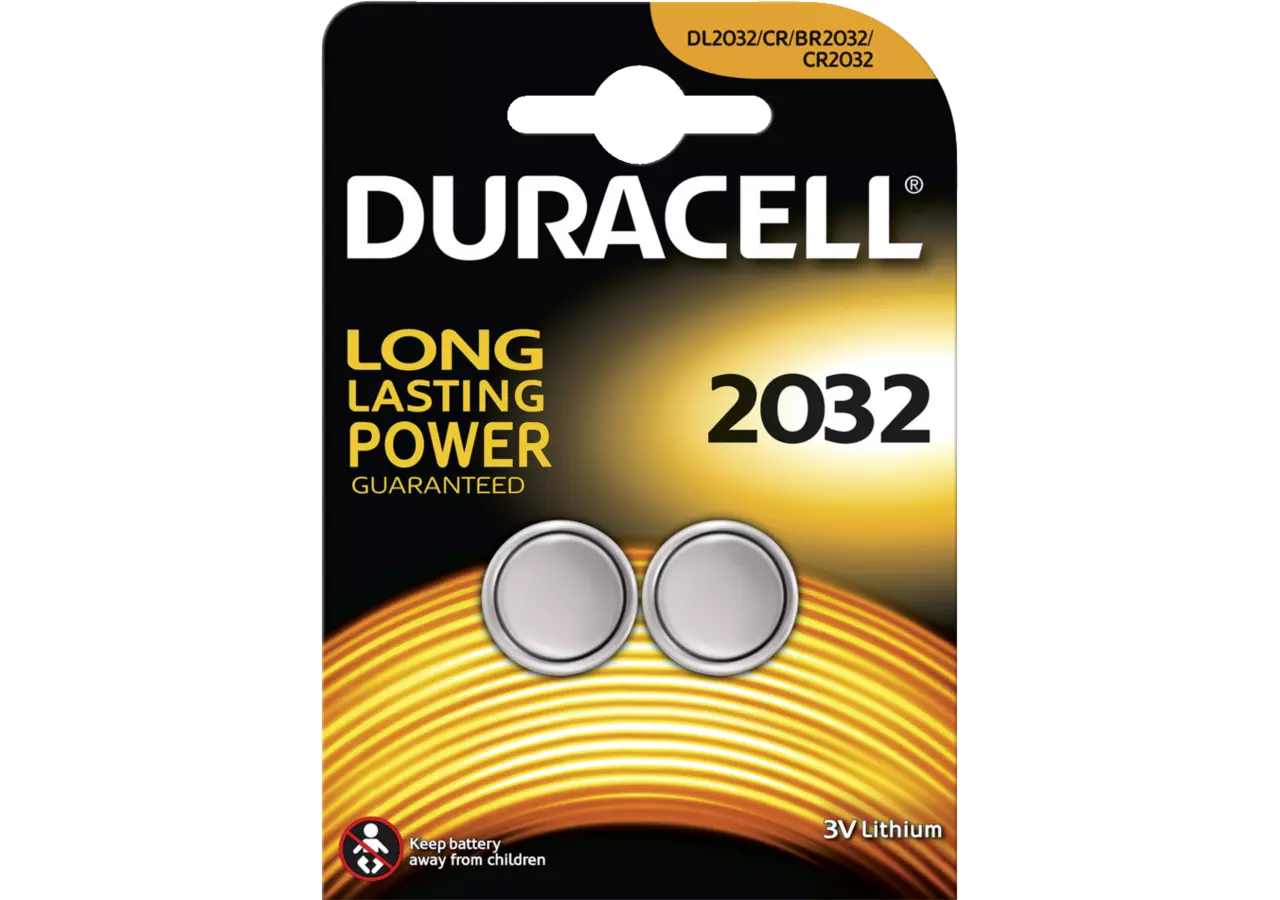 Knopfzelle Duracell Electronics 2032, 2 Stück Duracell
