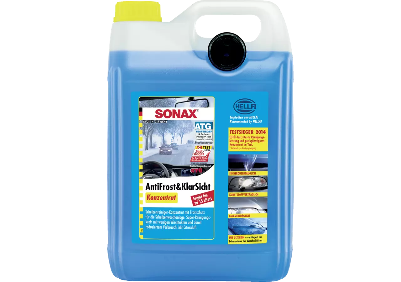 Scheibenfrostschutz Antifrost & Klarsicht Konzentrat, 5 Liter Sonax